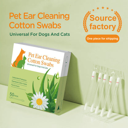 Pet Ear Cleaning Cotton Swabs