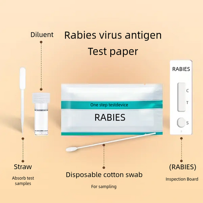 Rabies virus test paper card
