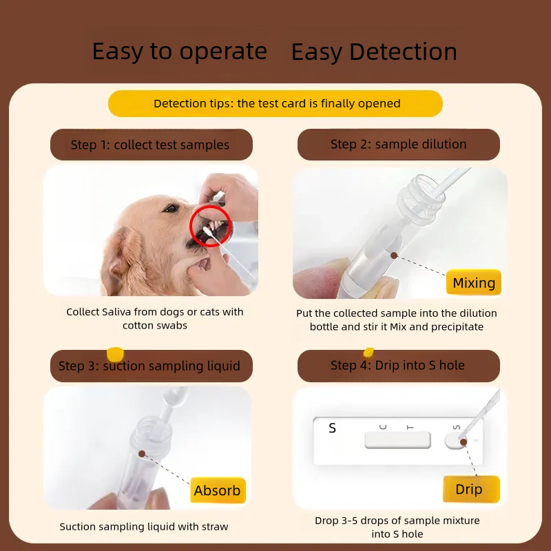 Rabies virus test paper card