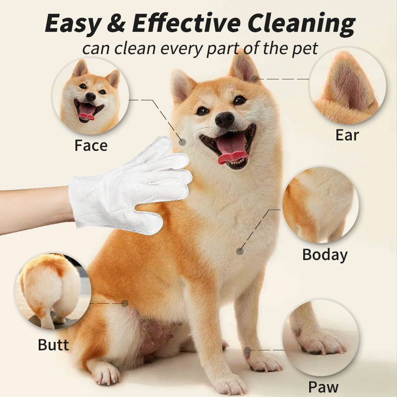 Pet Grooming Glove Wipes